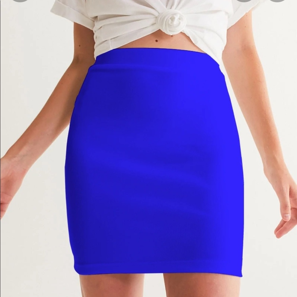 🇺🇸NWT ROYAL BLUE FOREVER 21 PENCIL SKIRT SZ. SMALL.